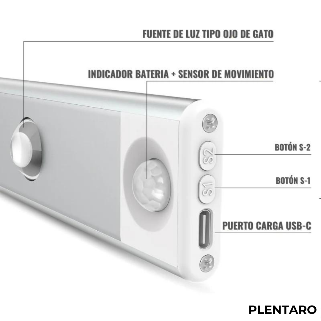 Luz LED con Sensor de Movimiento Recargable - 60CM