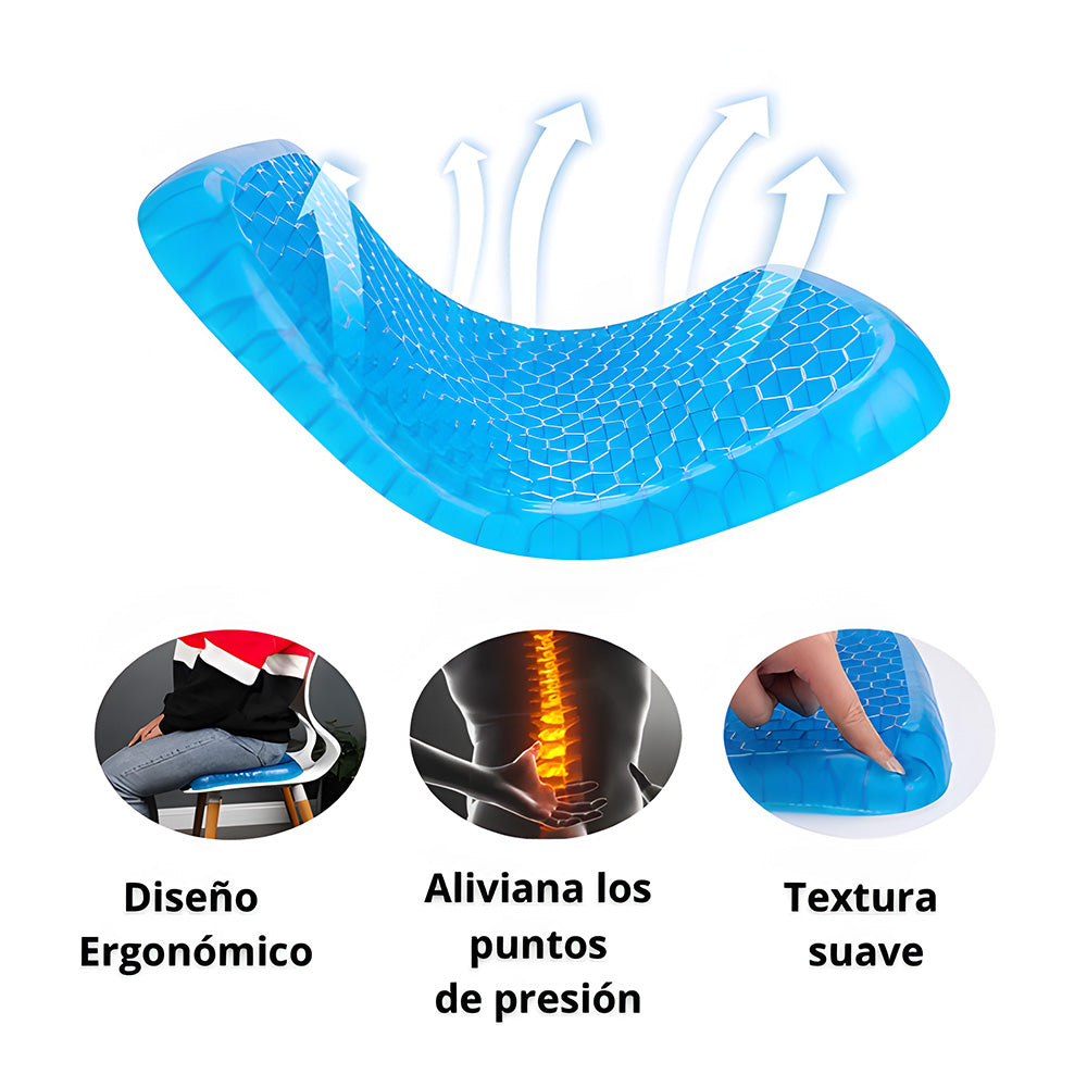 Cojín de gel ergonómico ConfortMax™ + Funda de Regalo